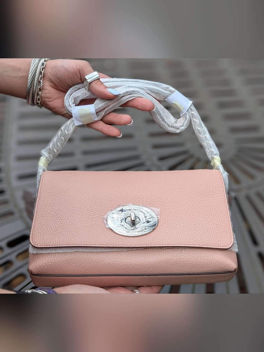 NWT Coach CROSSTOWN TURNLOCK FLAP Pebbled Leather CROSSBODY Bag in Blush-$195 - Picture 2 of 16